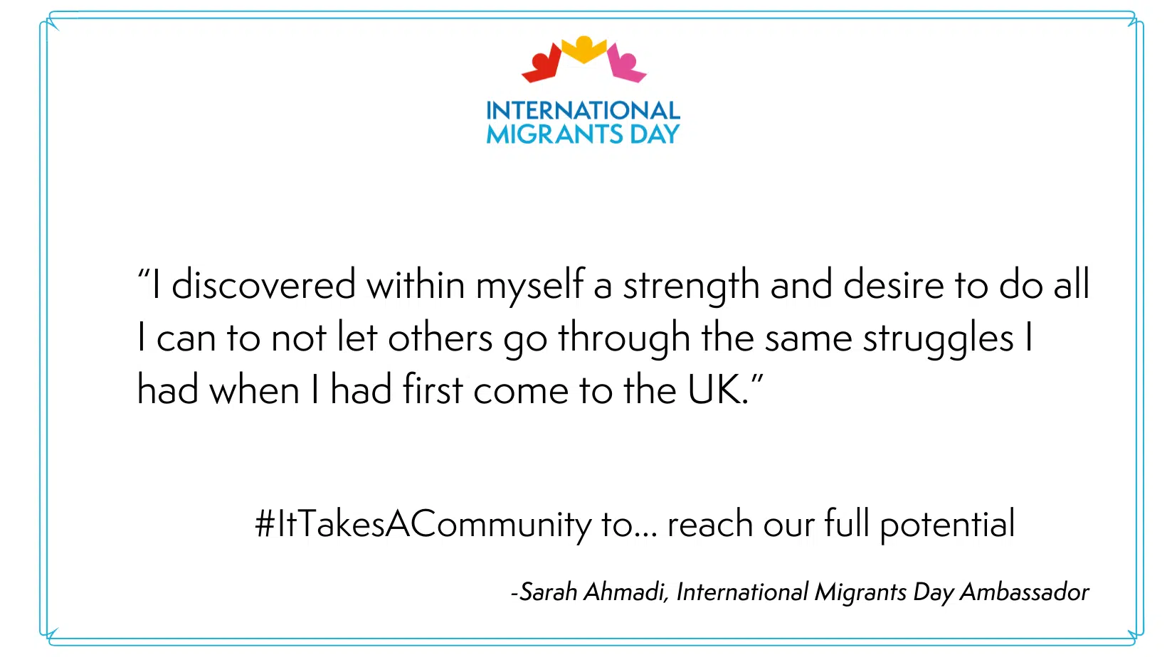 It takes a community to reach our full potential